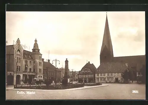 AK Eutin, Der Markt mit Kirchturm