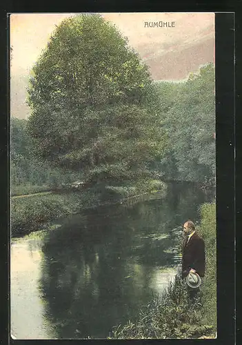 AK Aumühle, Flusspartie im Abendrot