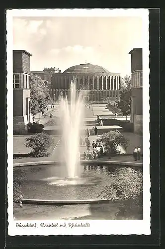 AK Düsseldorf, Ehrenhof mit Rheinhalle