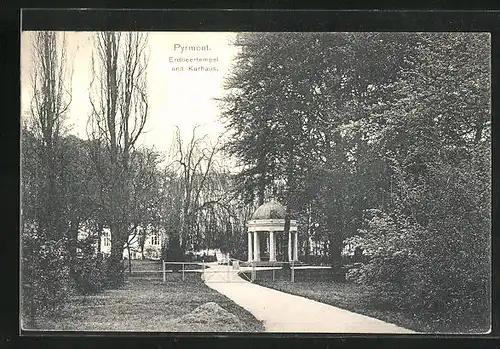 AK Bad Pyrmont, Erdbeertempel und Kurhaus