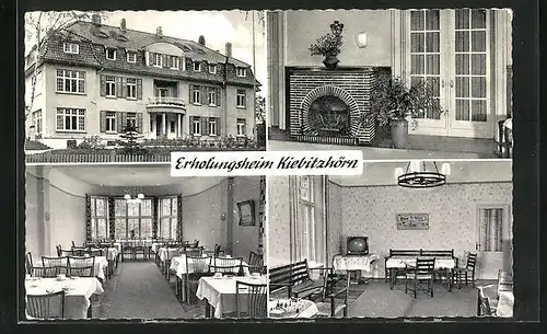 AK Kiebitzhörn, Innen- und Aussenansicht Erholungsheim