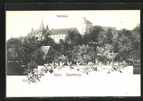 Lithographie Ilsenburg /Harz, Schloss