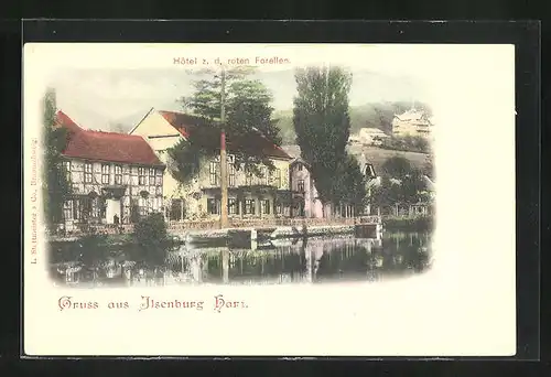 AK Ilsenburg /Harz, Hotel Zu den roten Forellen