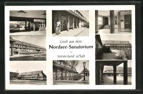 AK Westerland a / Sylt, Nordsee-Sanatorium, Mehrfachansicht