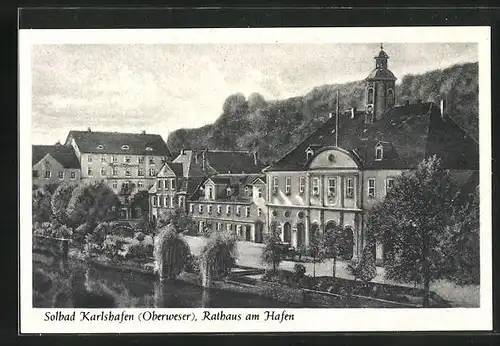 AK Karlshafen /Weser, Rathaus am Hafen