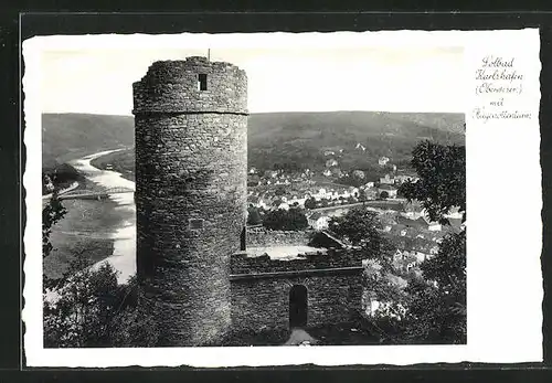 AK Karlshafen /Weser, Hugenottenturm gegen Ort