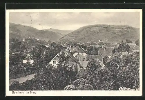 AK Ilsenburg /Harz, Teilansicht aus der Vogelschau