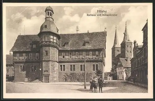 AK Höxter a. d. Weser, Rathaus und Kilianikirche