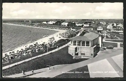 AK Büsum, Blick vom Leuchtturm auf den Südstrand