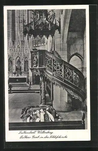 AK Wittenberg, Luthers Grab in der Schlosskirche