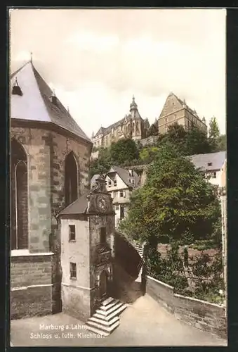 AK Marburg a. d. Lahn, Schloss u. luth. Kirchhof