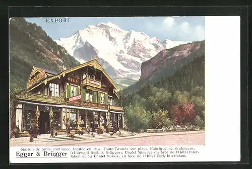 AK Interlaken, Gasthaus Egger & Brügger