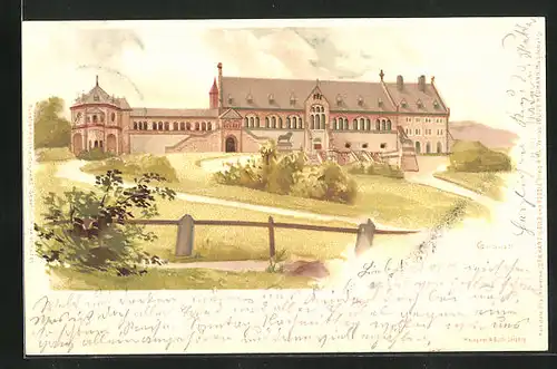 Lithographie Goslar, Schloss