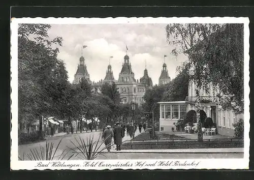 AK Bad Wildungen, Hotel Europäischer Hof und Hotel Fürstenhof