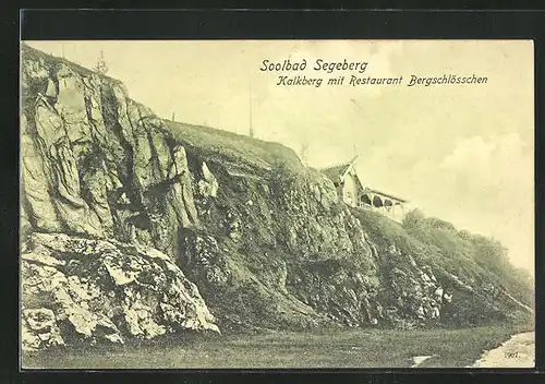 AK Segeberg, Kalkberg mit Restaurant Bergschlösschen