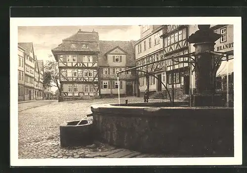AK Allendorf a. d. Werra, Marktplatz mit Brunnen