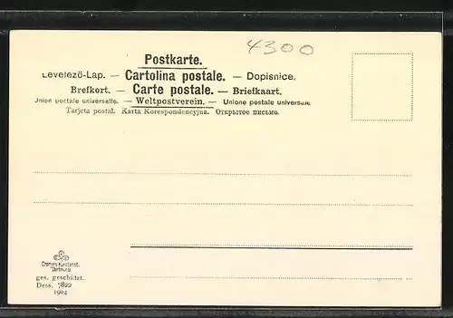 AK Essen, Kaiserliches Postamt mit Strassenbahnen