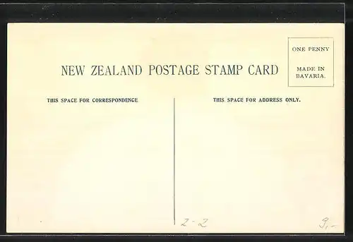 Künstler-AK Newzealand, Briefmarken und Siegel