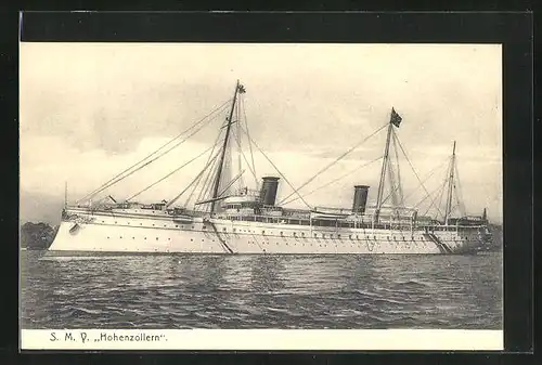 AK Kriegsschiff S. M. Y. Hohenzollern in Fahrt