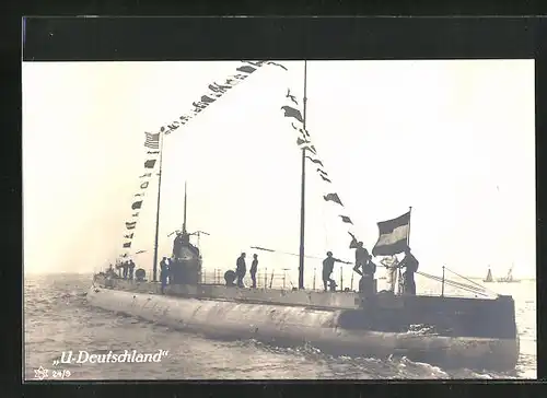 AK U-Boot Deutschland in Fahrt
