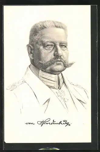 AK Porträt von Paul von Hindenburg
