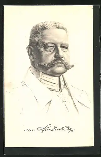 AK Porträt von Paul von Hindenburg