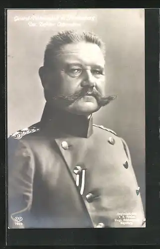 AK Porträt von Generalfeldmarschall Paul von Hindenburg