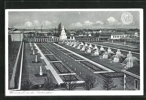 AK Düsseldorf, Grosse Reichsausstellung Schlageterstadt 1937, Wasserspiele in der Gartenschau