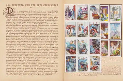 Sammelalbum 288 Bilder, Berufsfibel Nestle Peter Cailler Kohler, Auto - und Flugzeugmechaniker, Modistin, Radiotechniker