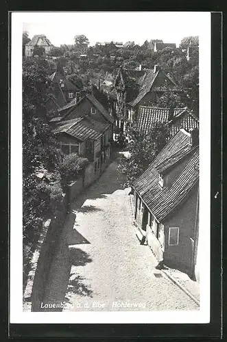 AK Lauenburg /Elbe, Strasse Hohlerweg von oben