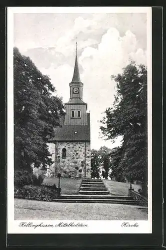 AK Kellinghusen, Treppenaufgang zu der Kirche