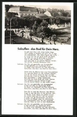 AK Salzuflen, Ortspartie mit Gedicht von O. F. Krauss