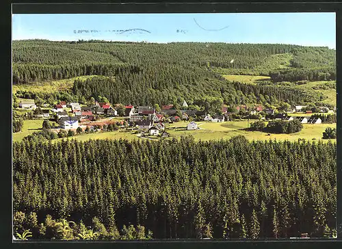 AK Küstelberg, Ortsansicht aus der Vogelschau
