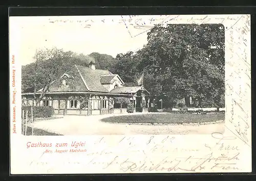 AK Eutin, Gasthaus zum Uglei am Ugleisee, Bes. August Holzbach