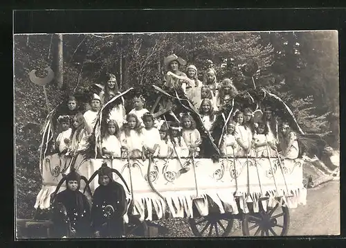 Foto-AK Steffisburg, Oberl. Musiktag 6. Mai 1923, Festwagen