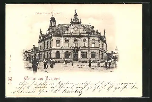 AK Herford, Kaiserliches Postamt
