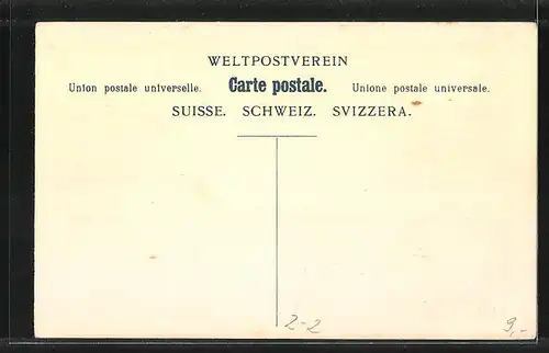 AK Briefmarken und Wappen der Schweiz