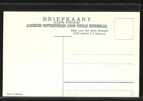 AK Briefmarken und Wappen von Niederländisch-Indien