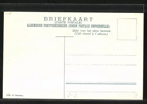 AK Briefmarken und Wappen von Niederländisch-Indien mit Landkarte