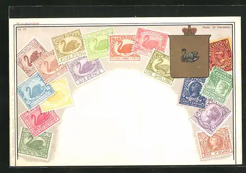 AK Briefmarken und Wappen von Western Australia