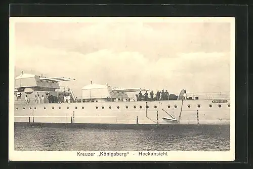 AK Kreuzer Königsberg, Heckgeschütze