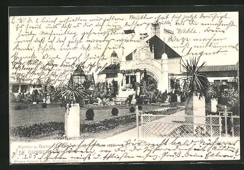 AK Düsseldorf, Kunst- u. Gartenbau-Ausstellung 1904, Ausstellungshalle