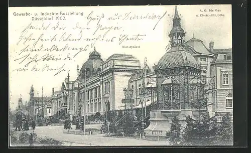 AK Düsseldorf, Gewerbe- u. Industrie-Ausstellung 1902, Kunstpalast