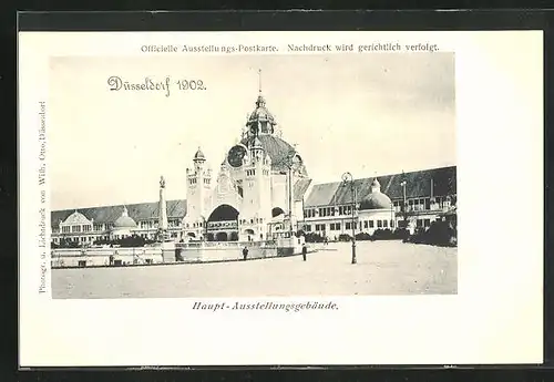 AK Düsseldorf, Ausstellung 1902, Haupt-Ausstellungsgebäude