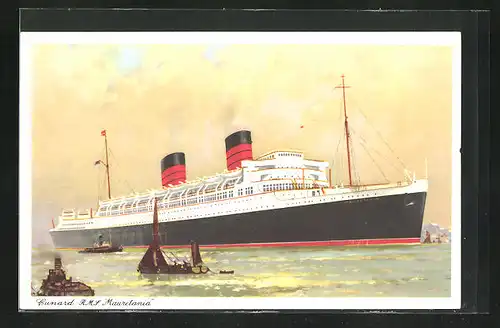 AK Passagierschiff Cunard R.M.S. Mauretania