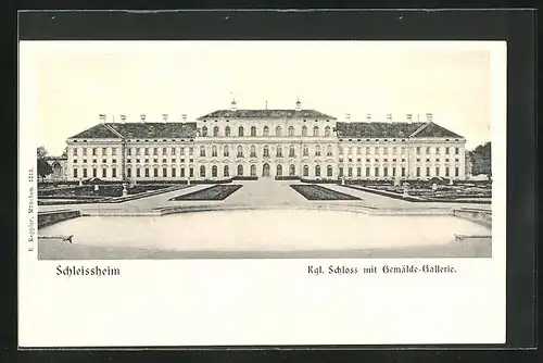 AK Schleissheim, Kgl. Schloss und Gemäldegalerie