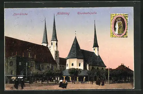 AK Altötting, Pfarrkirche und Gnadenkapelle
