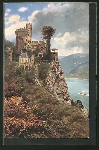 AK Rheinstein, Burg Rheinstein nach einem Original von H. Hoffmann