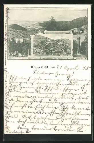 Vorläufer-AK Heidelberg, 1895, Restaurant a. d. Königstuhl, Aussichtsturm, Totalansicht