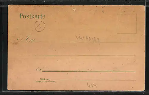 Lithographie Usingen, Lehrer Seminar, Landratsamt Kreishaus, Bahnhof